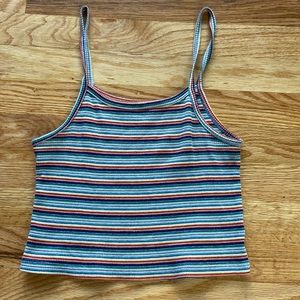 Crop tank top; size: small, color: rainbow